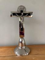Metalen Kruisbeeld Jezus christus INRI, Verzamelen, Ophalen, Zo goed als nieuw