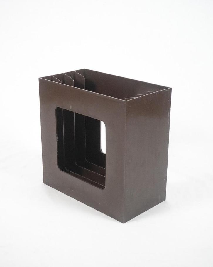 Vintage Wittner Bruine Vinylhouder / Platenbak, Verzamelen, Retro, Huis en Inrichting, Ophalen of Verzenden