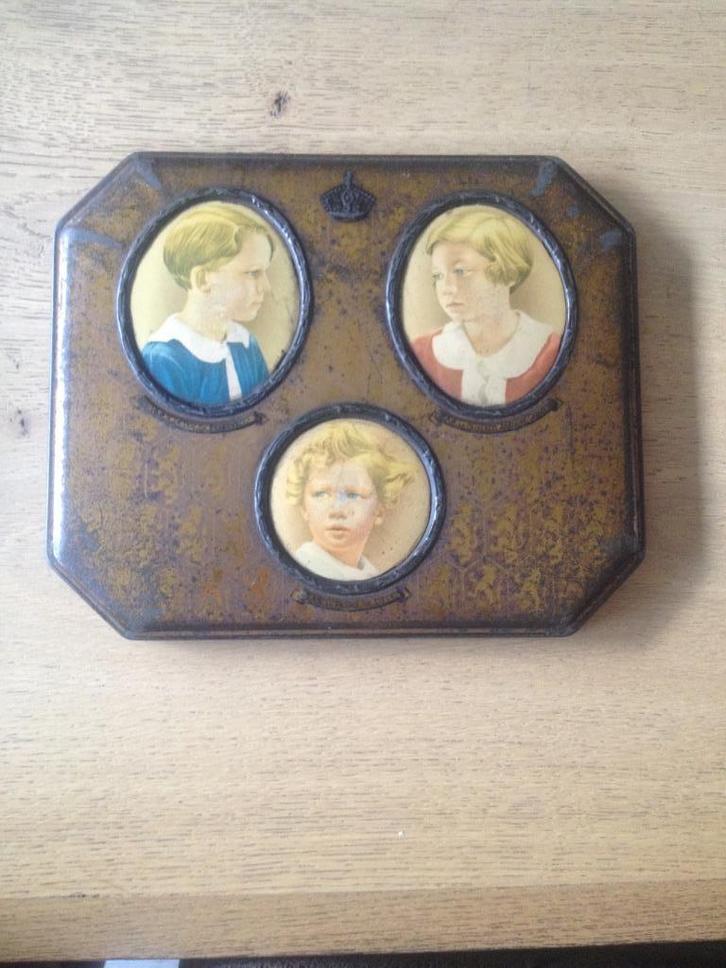 deksel koekenblik met koningskinderen, Verzamelen, Koningshuis en Royalty, Gebruikt, Ophalen of Verzenden