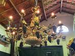 Biagiotti Ferro Battuto chandelier kroonluchter italy, Huis en Inrichting, Lampen | Kroonluchters, Ophalen of Verzenden, Gebruikt