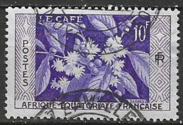 Frans-Equatoriaal-Afrika 1956 - Yvert 236 - Koffie (ST), Postzegels en Munten, Postzegels | Afrika, Gestempeld, Verzenden