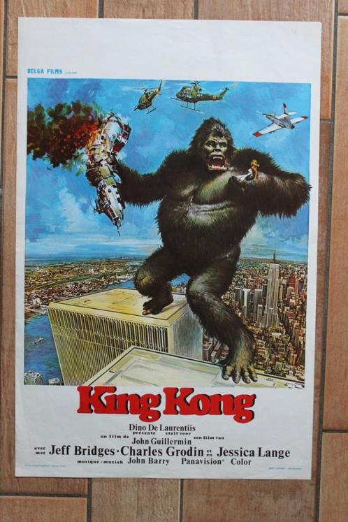 filmaffiche King kong 1976 filmposter, Collections, Posters & Affiches, Comme neuf, Cinéma et TV, A1 jusqu'à A3, Rectangulaire vertical