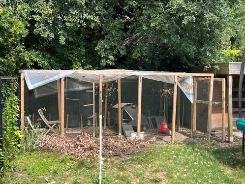 Kippenren uit hout / Tuinhout, Dieren en Toebehoren, Pluimvee | Toebehoren, Gebruikt, Kippenhok of Kippenren, Ophalen