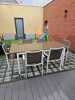 Een super lichte Bristol tafel met stoelen, Ophalen, Zo goed als nieuw, Rechthoekig, Aluminium