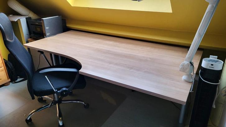 Bureau, bureaustoel en grote diepe ladeblok, Maison & Meubles, Bureaux, Bureau, Enlèvement