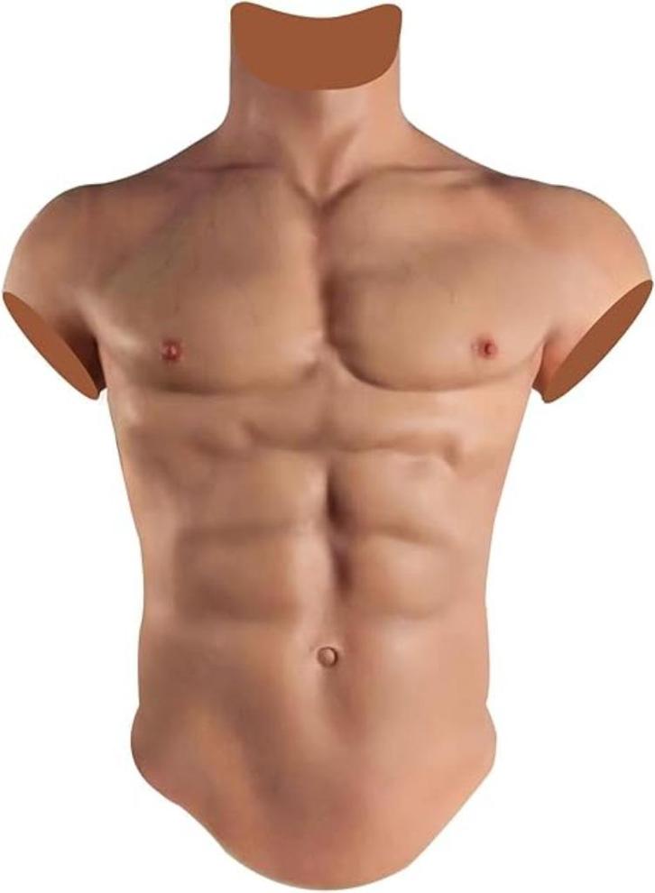 Silicone (rubber latex) muscle chest borst suit body maat, Kleding | Heren, Overige Herenkleding, Nieuw, Ophalen of Verzenden