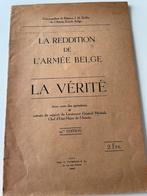 La reddition de l'armée belge. La vérité 1940, Livres, Comme neuf, Envoi