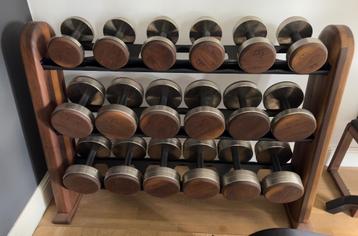 NOHRD professionele DumbBells Set design Walnoot beschikbaar voor biedingen