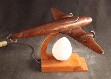 Lampe Art Déco avec avion, Enlèvement ou Envoi
