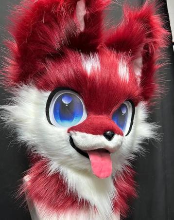 Furry furhead Fursuit Hoofd Rood beschikbaar voor biedingen