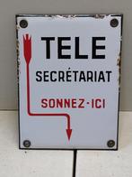 GEËMAILLEERD BORD TÉLÉRAT SECRETARIAAT, Ophalen of Verzenden, Zo goed als nieuw, Reclamebord