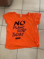 Leuk oranje kleurig T shirt ' No Plans for Today ' Maat XL, Kleding | Dames, T-shirts, Oranje, Ophalen of Verzenden, Zo goed als nieuw