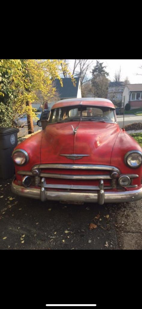 Chevy styleline deluxe 1950, Auto's, Oldtimers, Particulier, Chevrolet, Benzine, Overige carrosserie, 5 deurs, Automaat, Achterwielaandrijving
