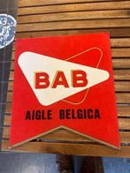 BAB aigle Belgica reclame karton zegel achterkant, Collections, Marques de bière, Enlèvement ou Envoi, Utilisé, Panneau, Plaque ou Plaquette publicitaire