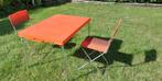 Tafel en 2 stoelen vintage, Caravans en Kamperen, Ophalen, Gebruikt