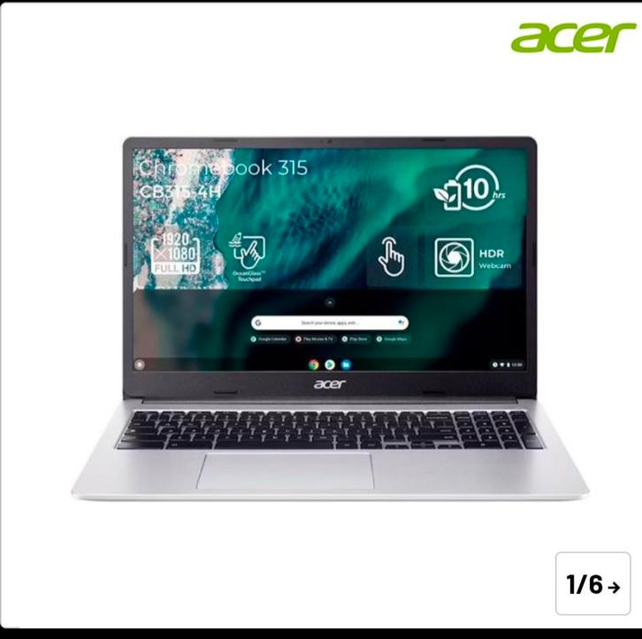 Chromebook acer 15 pouces gris, Informatique & Logiciels, Chromebooks, 15 pouces, Enlèvement