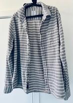 SEN NO SEN - Hemd - Grijs/wit gestreept - L/XL, Kleding | Heren, Overhemden, Ophalen, SEN NO SEN, Halswijdte 41/42 (L), Grijs