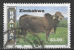 Zimbabwe 1997 - Yvert 366 - Rundveerassen in Zimbabwe (ST), Timbres & Monnaies, Timbres | Afrique, Affranchi, Zimbabwe, Envoi