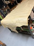 Beige kleur leer lap 1.3 mm dikte iets stug met slang print, Hobby en Vrije tijd, Stoffen en Lappen, Ophalen of Verzenden, Beige