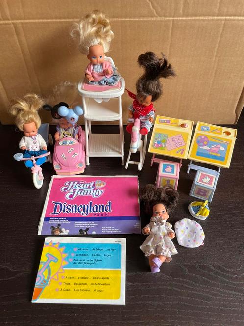 Vintage Barbie Family Heart set 1988, Kinderen en Baby's, Speelgoed | Poppen, Gebruikt, Barbie, Ophalen of Verzenden