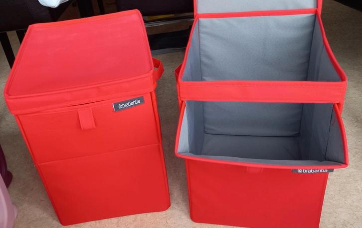 Panier à linge BRABANTIA - Rouge - Empilable - 35 Litres, Maison & Meubles, Salle de bain | Salle de bain complète, Comme neuf