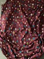 Stof bordeaux met bloemetjes, Enlèvement, Comme neuf