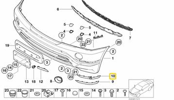 Voorbumper lijst BMW X5 E53 oe 51117009894 