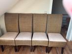 4 rieten stoelen, Huis en Inrichting, Stoelen, Ophalen, Gebruikt, Riet of Rotan, Vier