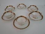 6 tasses en porcelaine avec soucoupes, Enlèvement ou Envoi, Comme neuf, Porcelaine, Tasse et/ou soucoupe