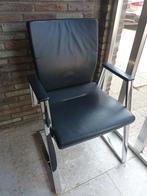 Lederen stoelen met armleuningen, Huis en Inrichting, Stoelen, Ophalen, Blauw, Klassiek, Leer