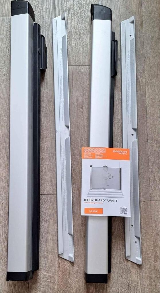 2 Traphekjes Kiddyguard Avant, Kinderen en Baby's, Traphekjes, Gebruikt, Oprolhekje, Aluminium, 115 cm of meer, Ophalen