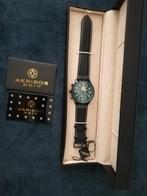 Akribos Xxiv herenhorloge, nieuw, Leer, Staal, Polshorloge, Nieuw