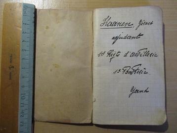AB-BL Artillery-Persoonlijk notitieboek voor 1940 beschikbaar voor biedingen