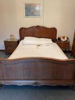 Lit 2 places en chêne, Maison & Meubles, Chambre à coucher | Chambres à coucher complètes, Enlèvement, Comme neuf, Deux personnes