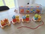 Blokkentrein Djeco, Kinderen en Baby's, Speelgoed | Houten speelgoed, Ophalen, Gebruikt
