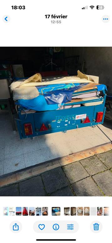 Remorque + tente+ auvent beschikbaar voor biedingen