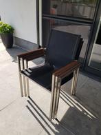 6 magnifiques chaises de jardin en acier inoxydable avec des, Maison & Meubles, Rvs, Comme neuf, Noir, Enlèvement