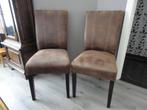 2 Stoelen met nubuckleder “ NIEUW “ amper gebruikt 50 €/st, Ophalen, Zo goed als nieuw, Bruin, Bureaustoel