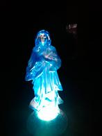 Vintage glazen Mariabeeld met licht, kerstversiering, Diversen, Kerst, Ophalen of Verzenden, Zo goed als nieuw