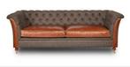 Chesterfield stof Baltimore bank Harris tweed cognac leer, Huis en Inrichting, Ophalen of Verzenden, Stof