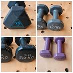 Paar Domyos/Corength halters van 1,5 kg-3 kg-5 kg-7,5 kg, Sport en Fitness, Ophalen, Gebruikt, Benen, Dumbbell