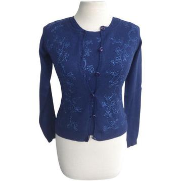 Twin set Hampton Bays bleu avec broderie, Enlèvement ou Envoi, Hampton Bays, Taille 34 (XS) ou plus petite, Porté