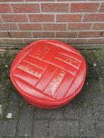 Vintage lederen patchwork poef, Huis en Inrichting, Zetels | Voetbanken en poefs, Ophalen, Gebruikt