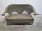 Vintage/Design Rieten Rotan tweezitstoel L135 D46