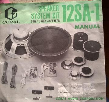 CORAL 12SA-1  speaker system kit in perfecte staat beschikbaar voor biedingen