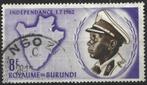 Burundi 1962 Onafhankelijkheid Mwambutsa IV, Postzegels en Munten, Postzegels | Afrika, Ophalen of Verzenden, Overige landen, Gestempeld