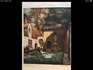 Gravure couleur Alfred Van Neste 