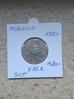 Morocco 50 ct 1924 geres luc, Postzegels en Munten, Munten | Afrika, Ophalen of Verzenden