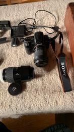 Fototoestel Sony met extra lens,extra batterij en rugzak, Ophalen, Zo goed als nieuw