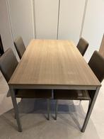 keukentafel met 4 stoelen, Huis en Inrichting, Ophalen, Gebruikt, 50 tot 100 cm, 100 tot 150 cm